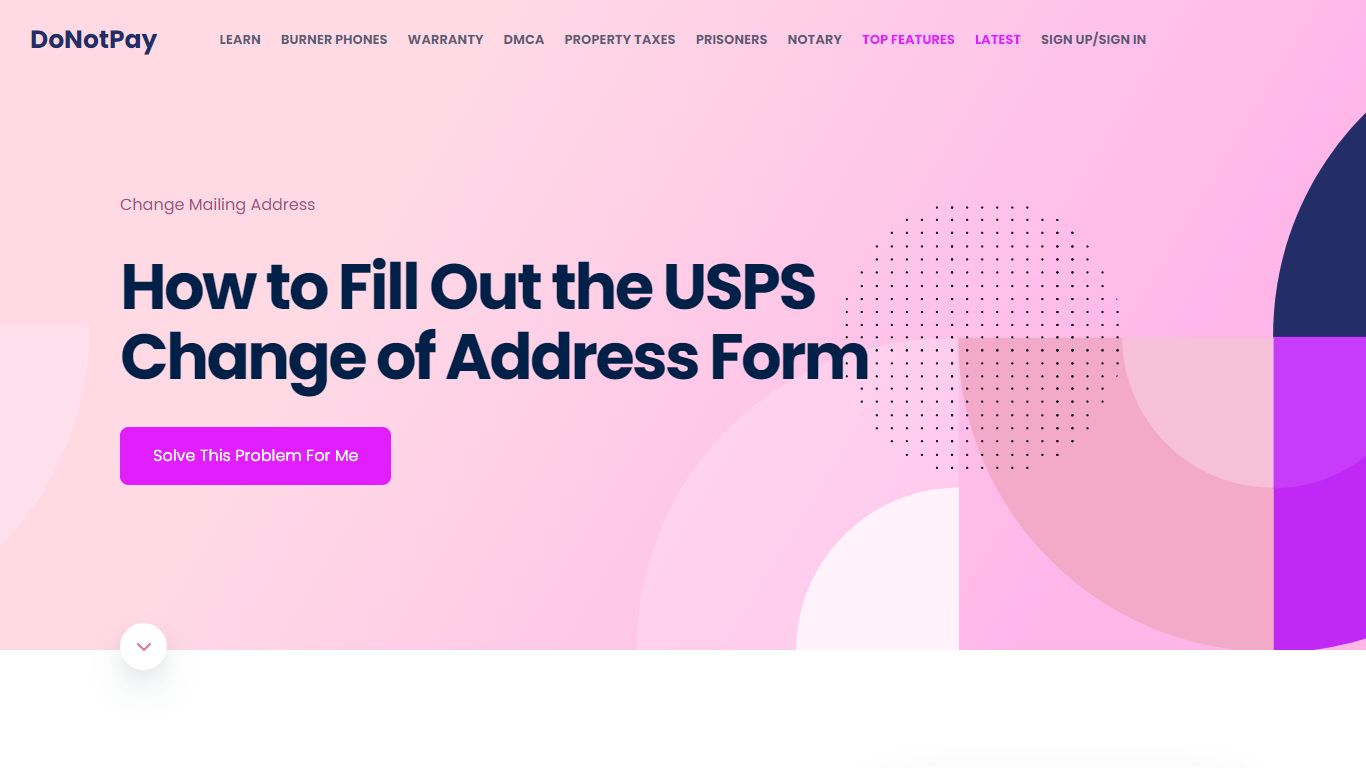 USPS Change of Address Form [Print PDF] - DoNotPay